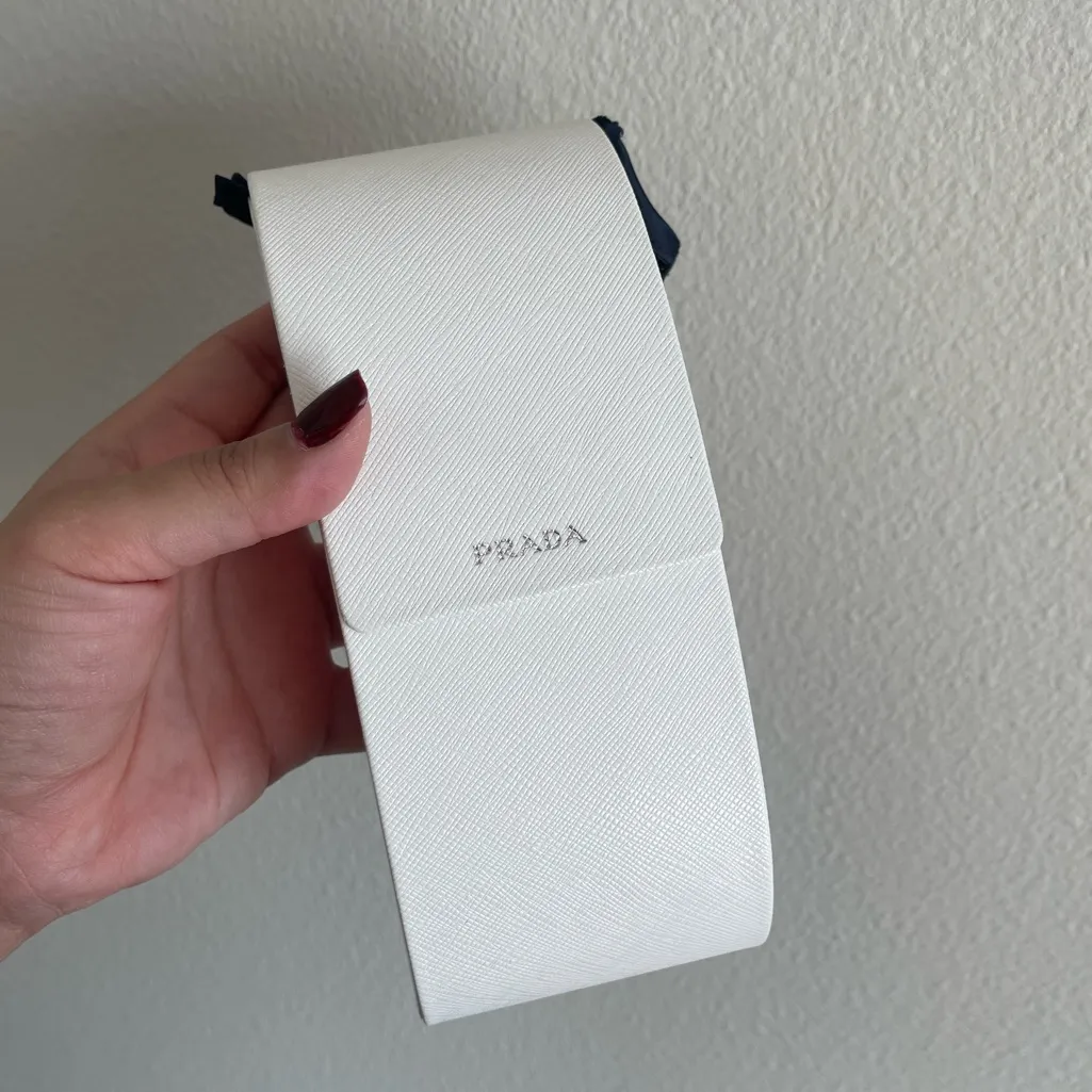 Prada Glossy Black PR 17WS Geometric Sunglasses - Image 9