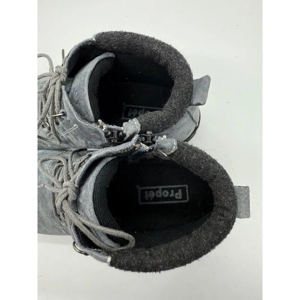 Propet Delaney Grey Suede Boots Shoes Zip up Booties Womens Size‎ 7 Blue - Image 5