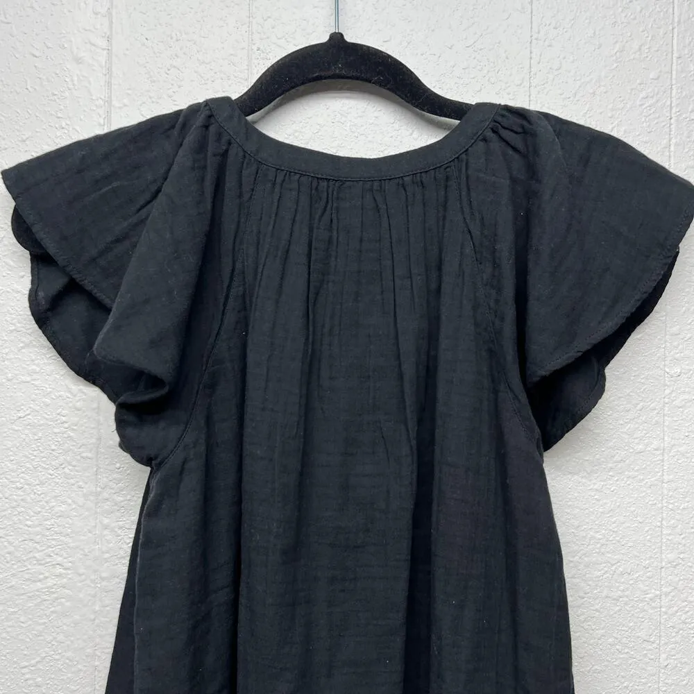 Old Navy Gauzy Flutter Sleeve Top Womens Medium Beachy Cottagecore Breathable - Image 6