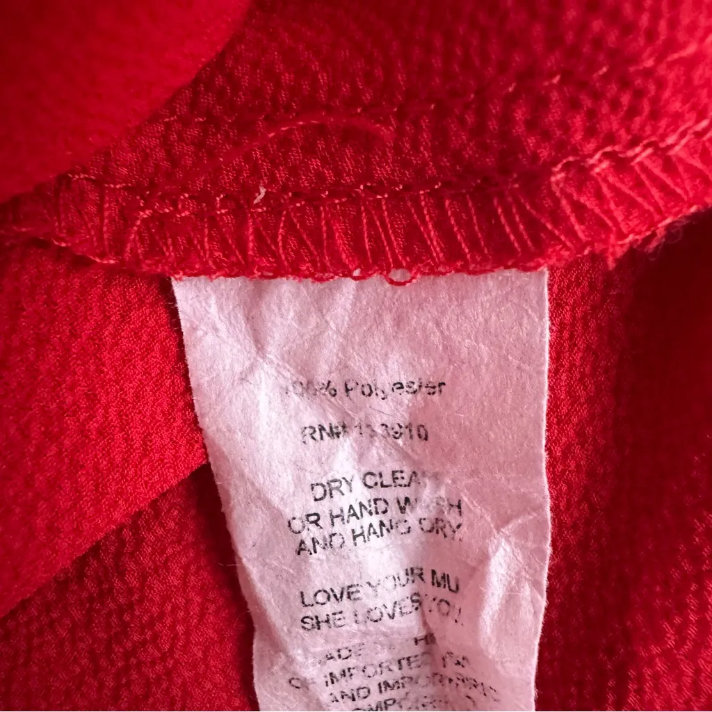 Show Me Your Mumu Women’s Red Wrap Flutter Ruffle Mini Skirt Size S - Image 4