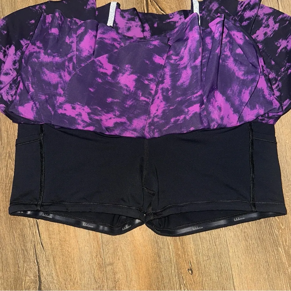 Lululemon Hit Your Stride Skirt in Breezie Regal Plum Black / Black Size 8 - Image 8