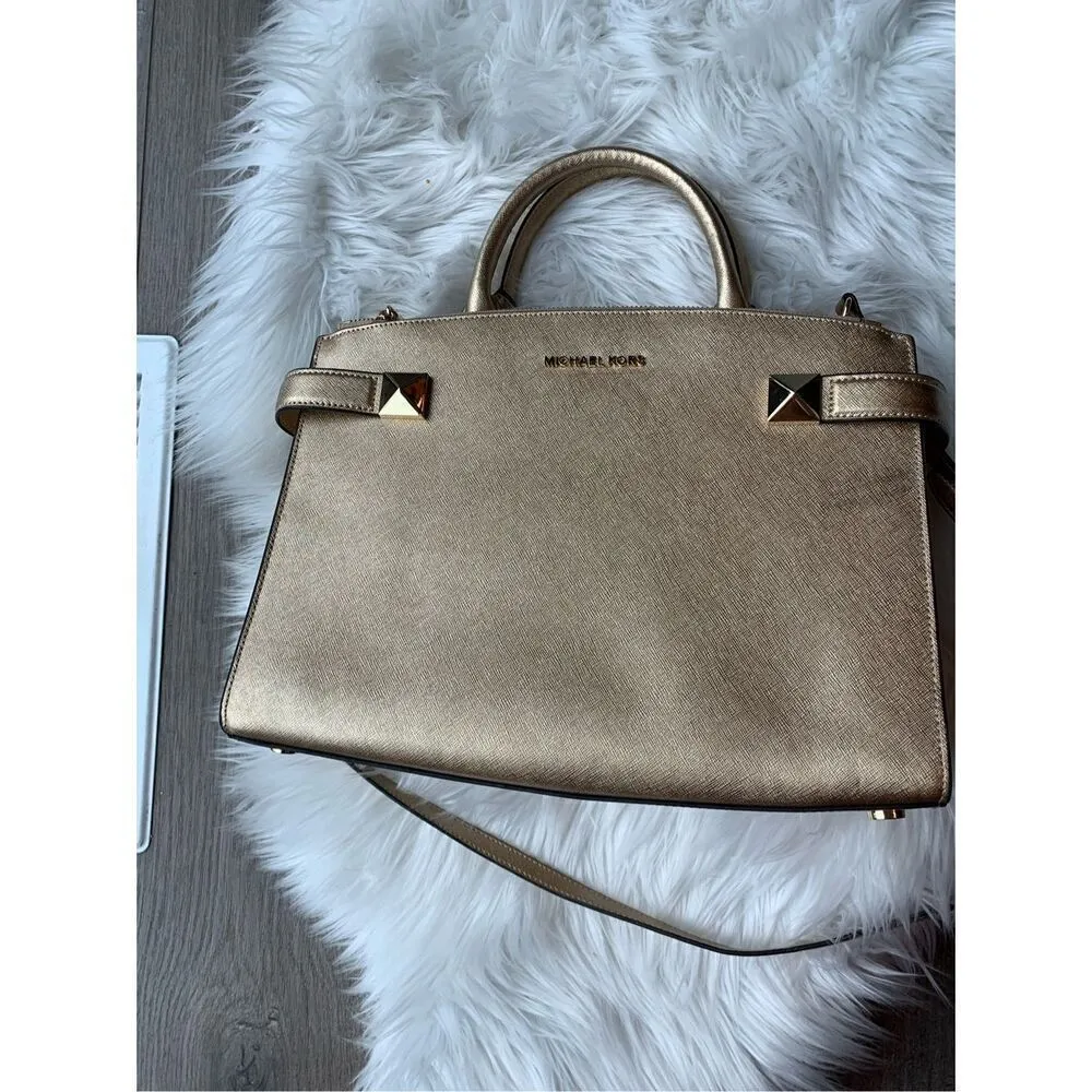 Michael Kors gold handbag Crossbody bag Karla watches gold - Image 2