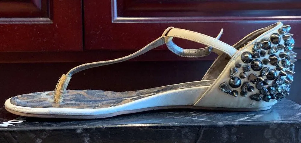 Studded Embellished Ornate Crystal sandals - Image 11