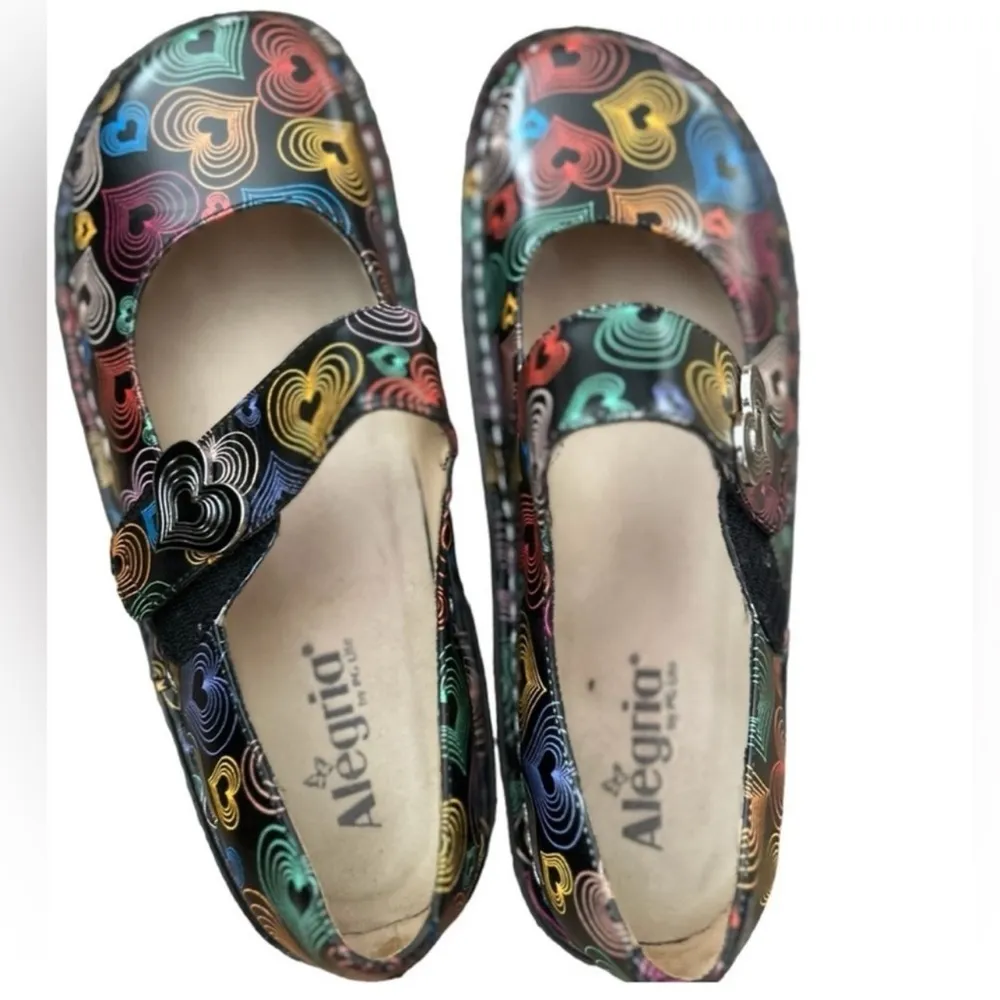 Alegria Paloma Women's Mary Jane Flats‎ Multicolor Heart Size eu 41 - Image 9