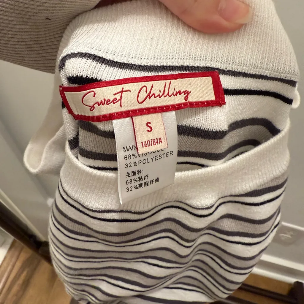 Sweet Chilling STRIPED BOATNECK KNIT MINI DRESS - Image 4