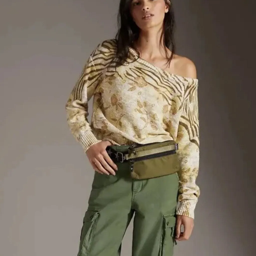 Pilcro Anthropologie Sweater Yellow Knit Pullover - Image 3