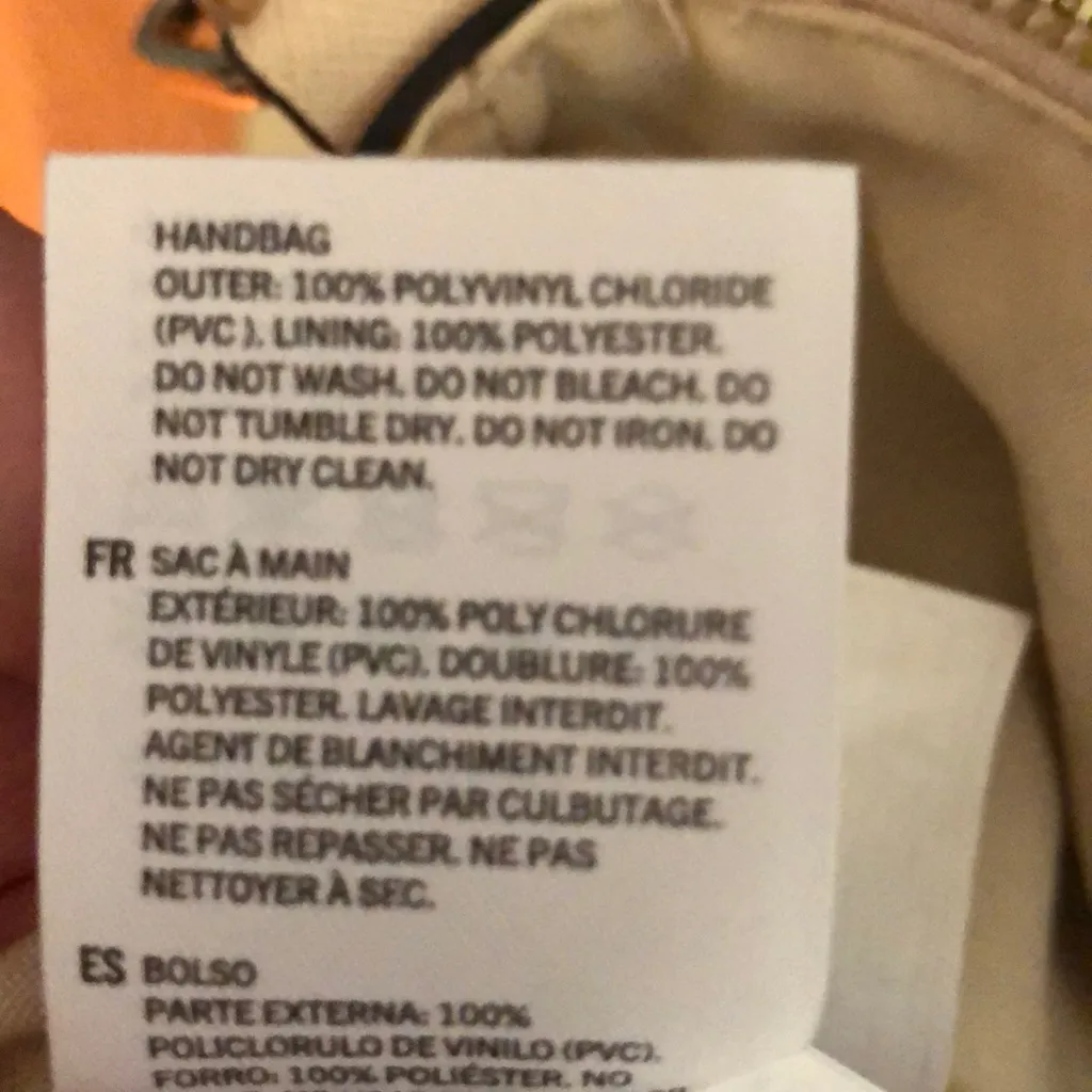 Aldo Beige and Cream Striped Handbag - Image 6