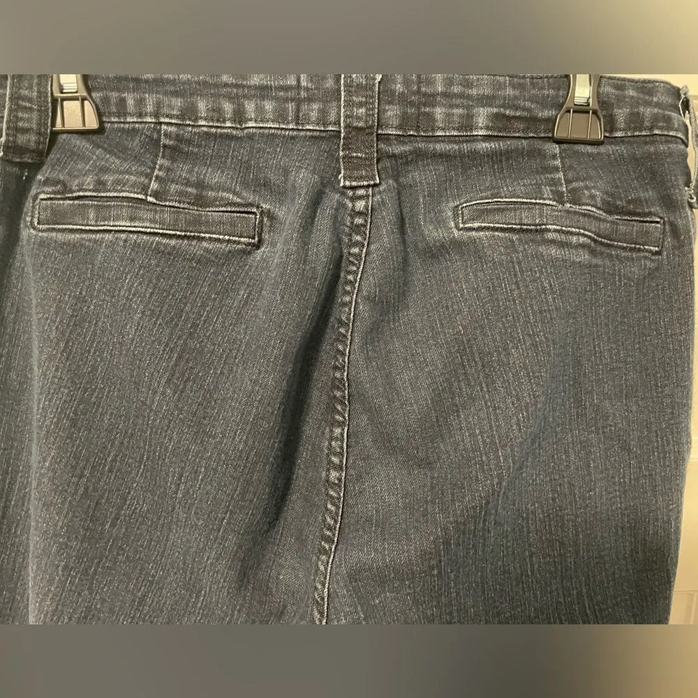 NYDJ High Rise Boot Cut Flare Leg Denim Blue Jeans Faux Back Pockets Size 10‎ - Image 4