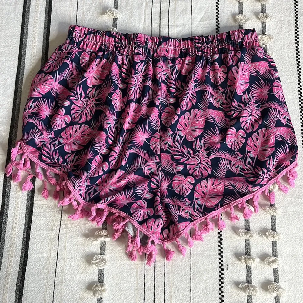 Simply southern • palm leaf tropical tassel fringe shorts - Image 29