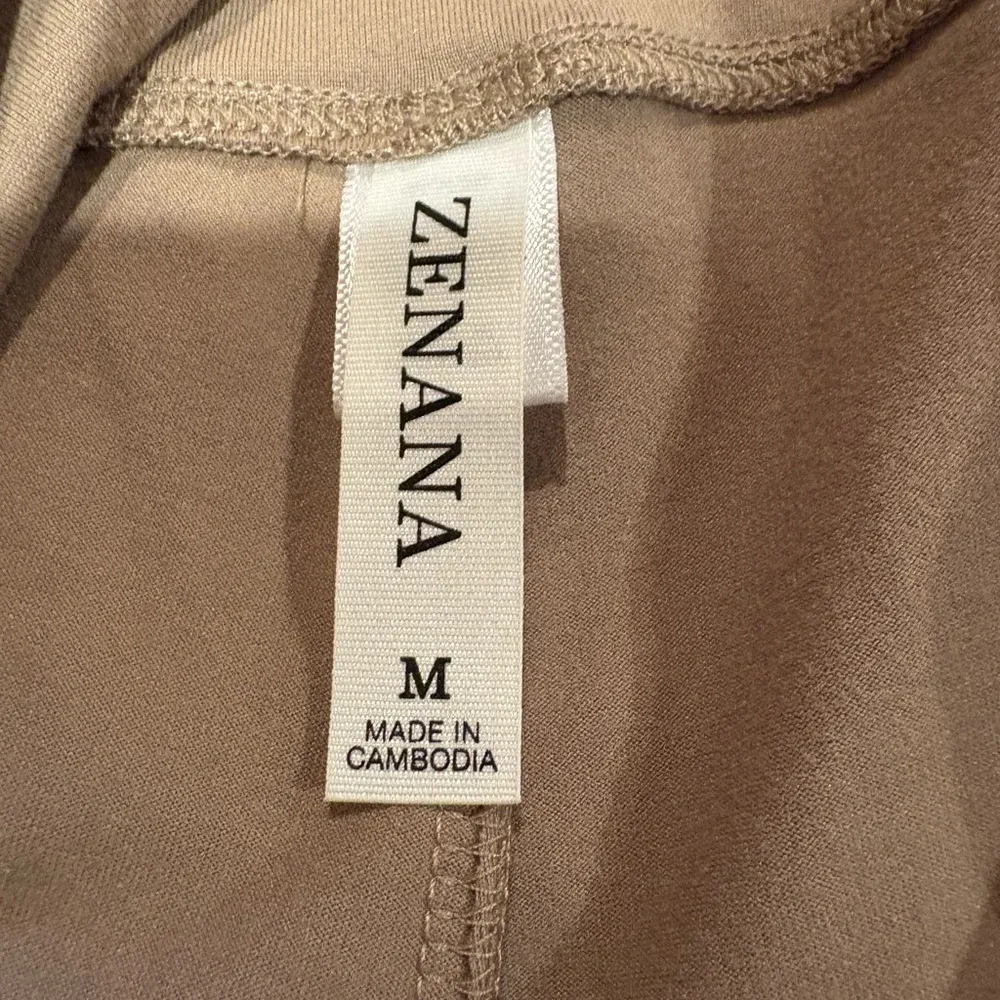 Zenana High waist Taupe Leggings women’s M - Image 4