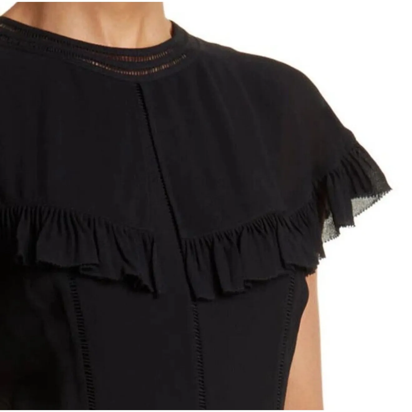 NWT‎ Ted Baker OLIVEE Cape Jumpsuit Ladder Tape Detail Ted Sz 2 US Sz 6 $375 - Image 5