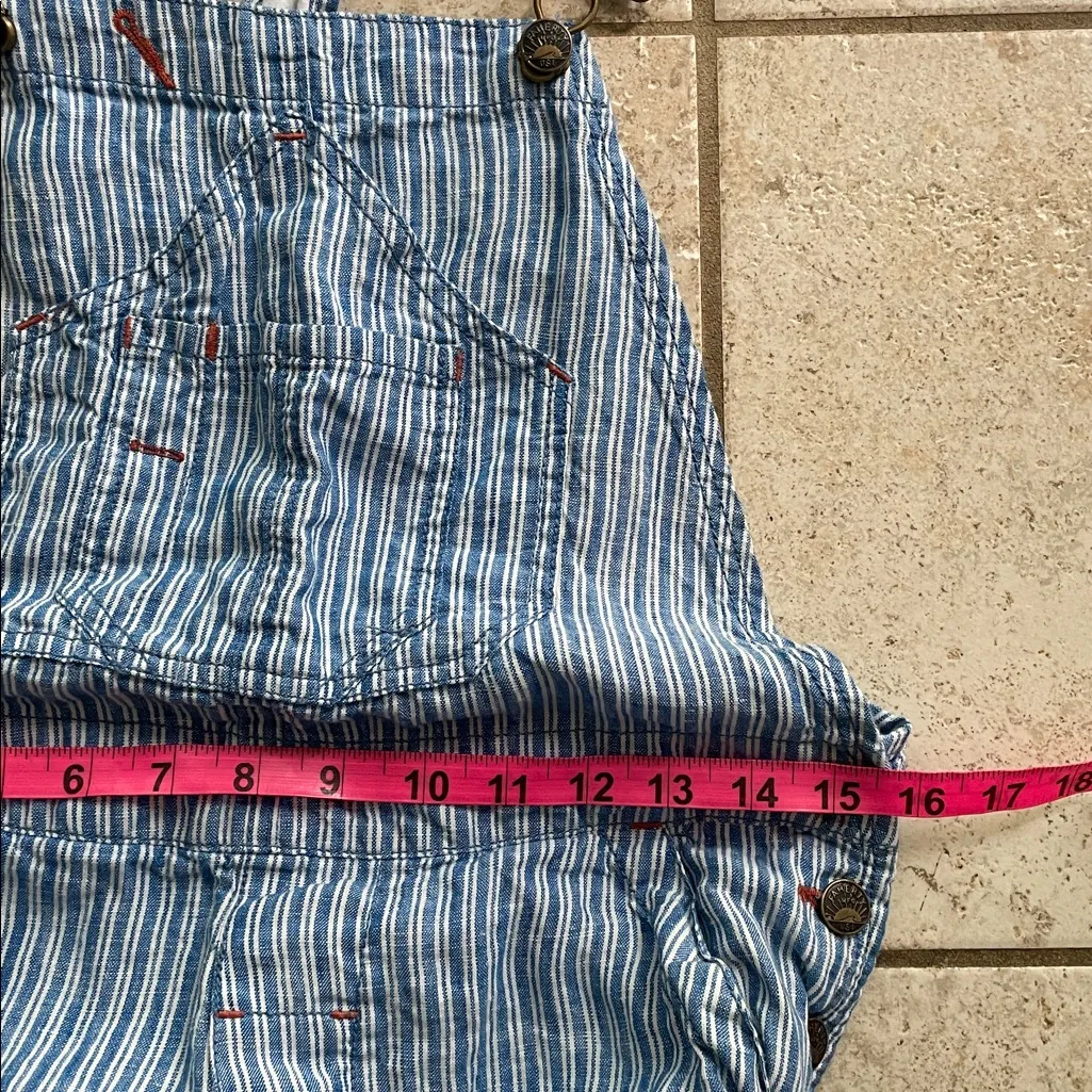 Faherty Linen Mechanic Overall In Railroad Stripe - Image 13