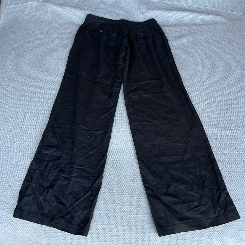 Womens Linen Blend Straight Leg Casual Resort Wear Pants Size Large - Image 6