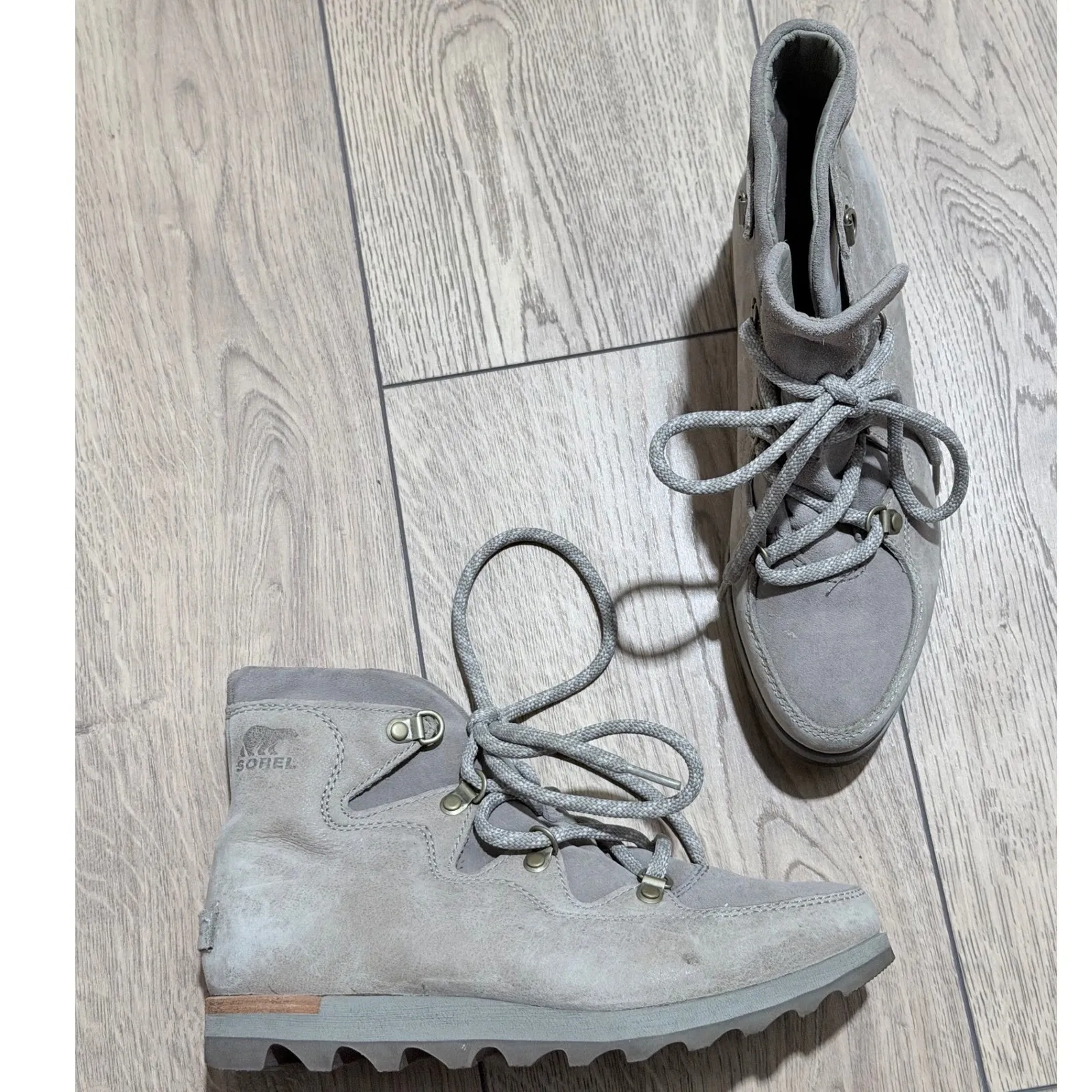 Sorel Womens 7 Boots Sneakchic Alpine Suede Lace Up Ankle Hiking Outdoor Shoes - Image 7