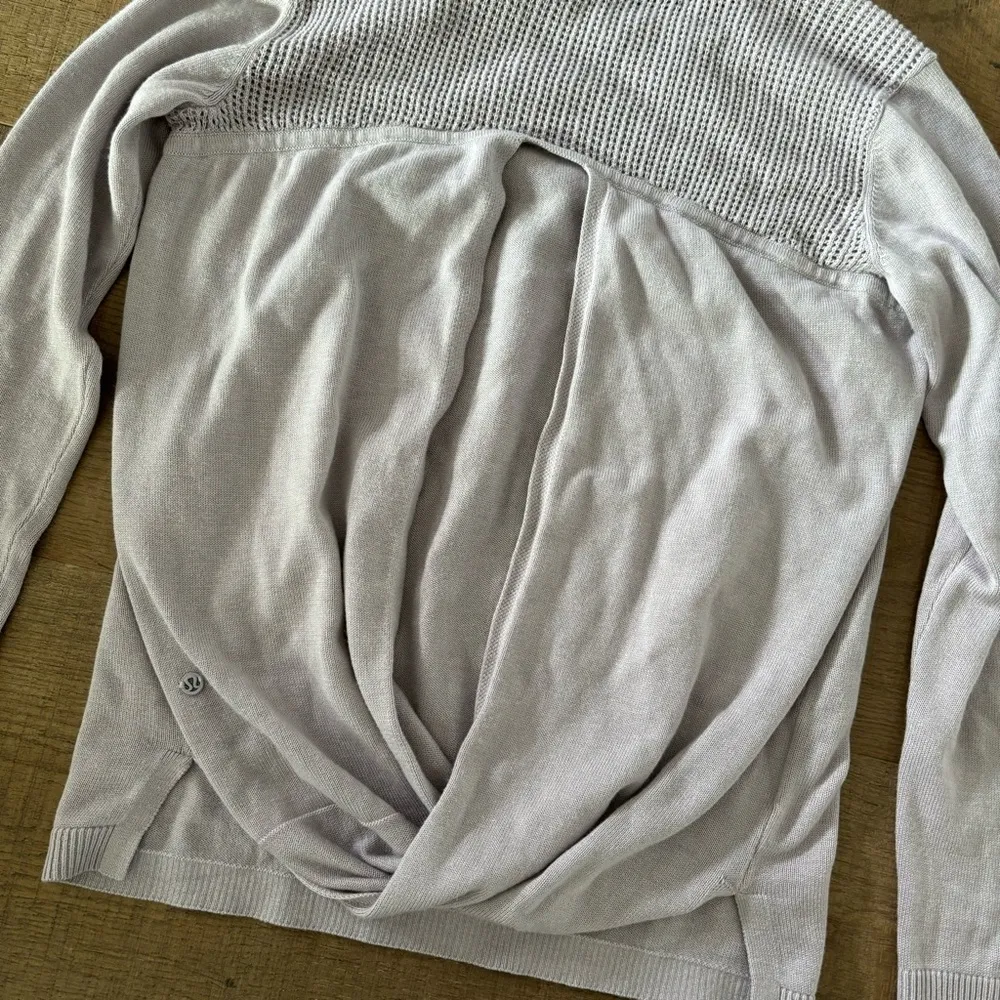 lululemon back to balance draped knit long sleeve sweater - Image 6