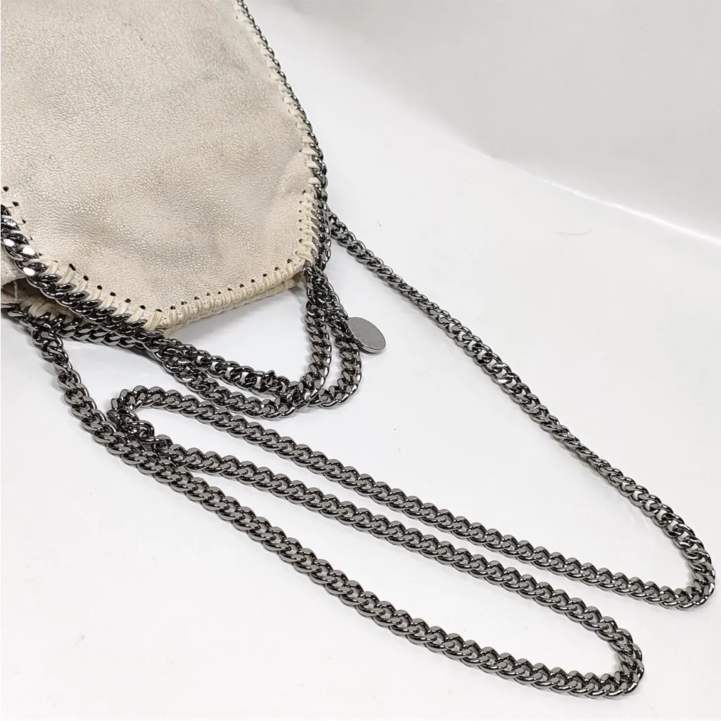 Stella McCartney White Falabella Crossbody Bag - a little dirty - Image 4