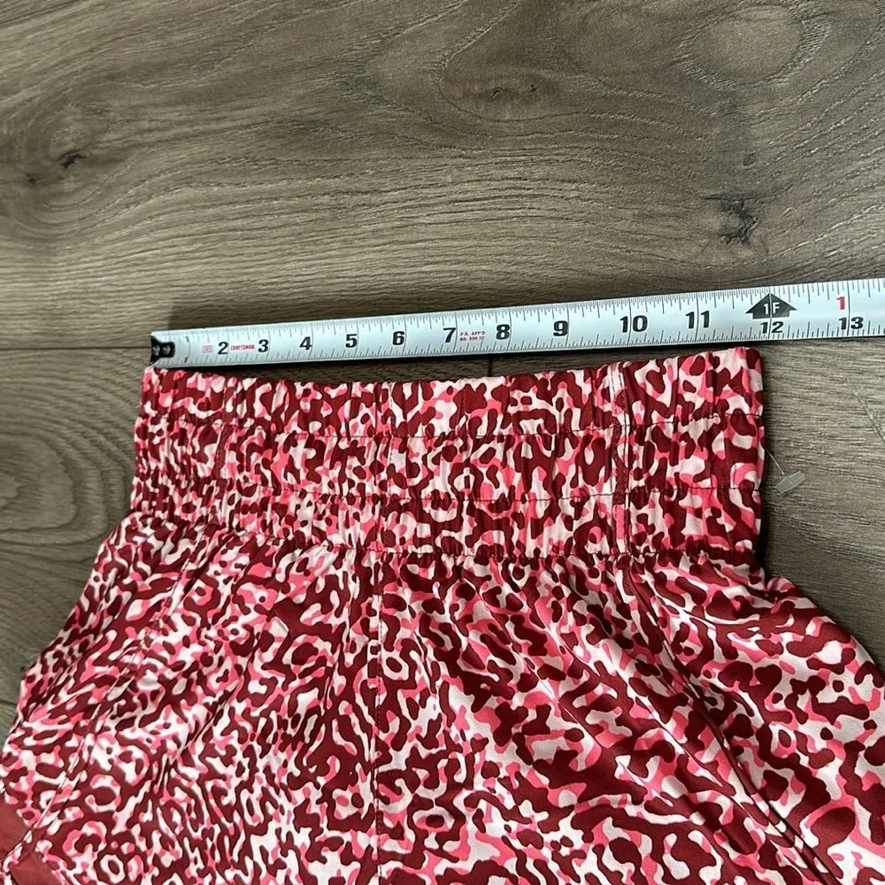 NWOT Athleta 3” High Rise Mesh Racer Run Burgundy‎ Leopard Shorts Size XXS - Image 9