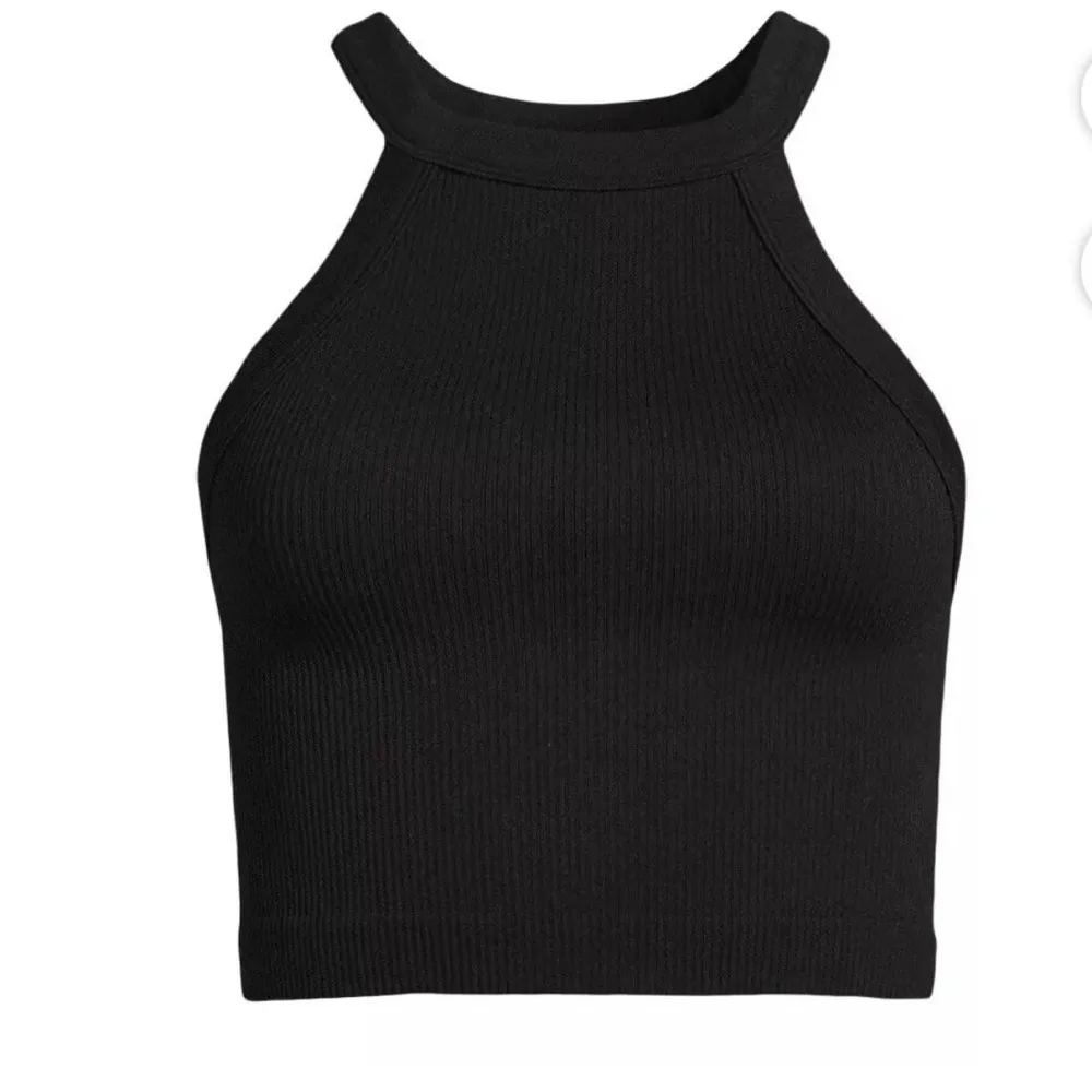 NO BOUNDARIES Cropped Tank Top Size Small 3-5 Juniors Ribbed Stretch Black NWOT - Image 2