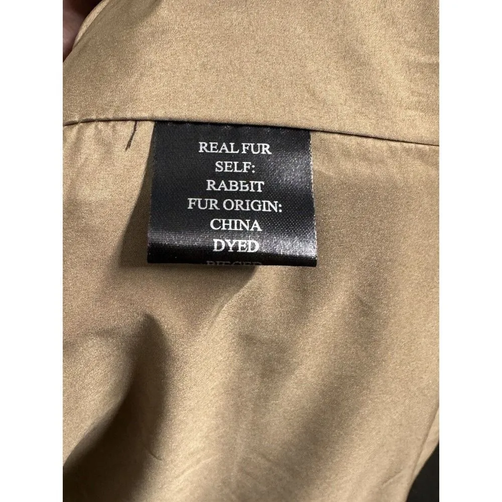 Adrienne Landau Rabbit Fur Vest SMALL Brown - Image 10