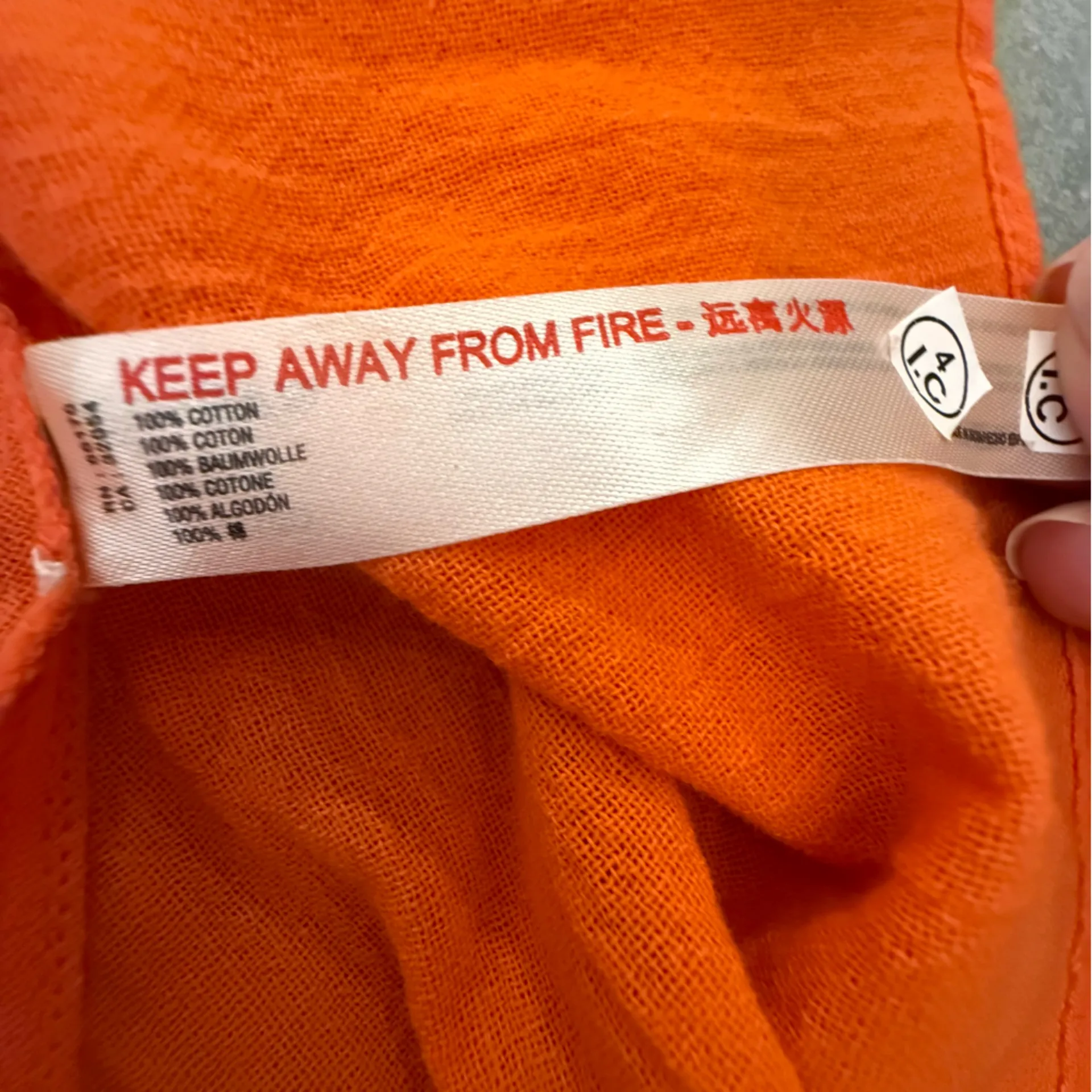 Free People Orange Smocked Elastic Waist Mini Skirt Pleated Gauze Ruffles Large - Image 8