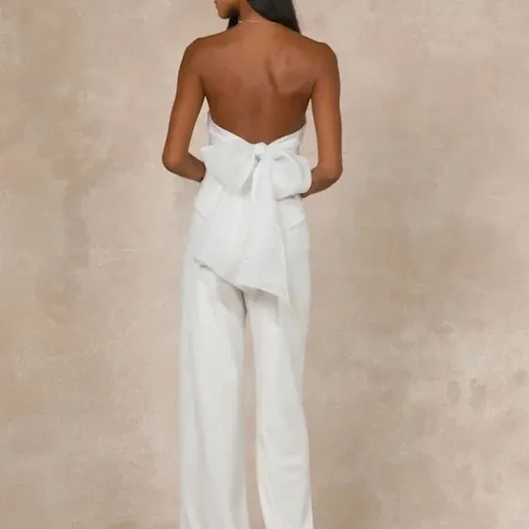 Lulus Marvelous Glow White Strapless Pearl Tie - Image 9