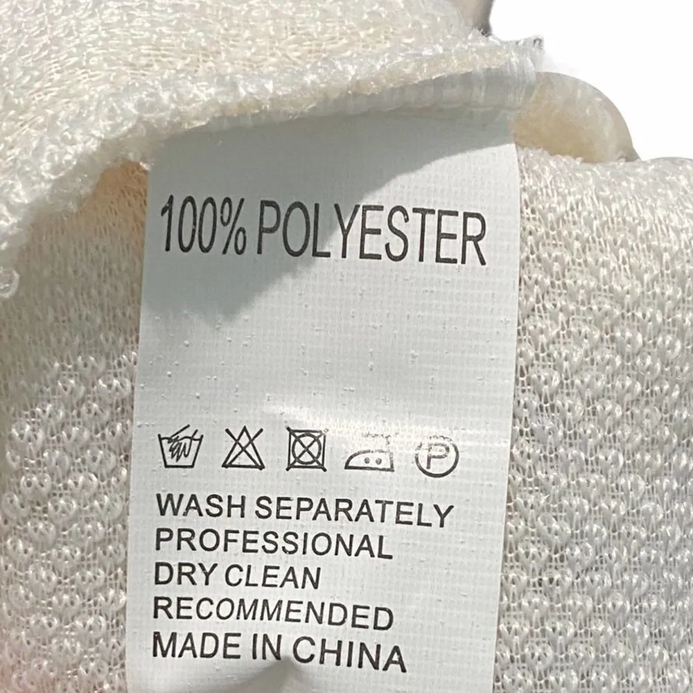 Sherpa Turtleneck Pullover Sweater Cream Large‎ - Image 7