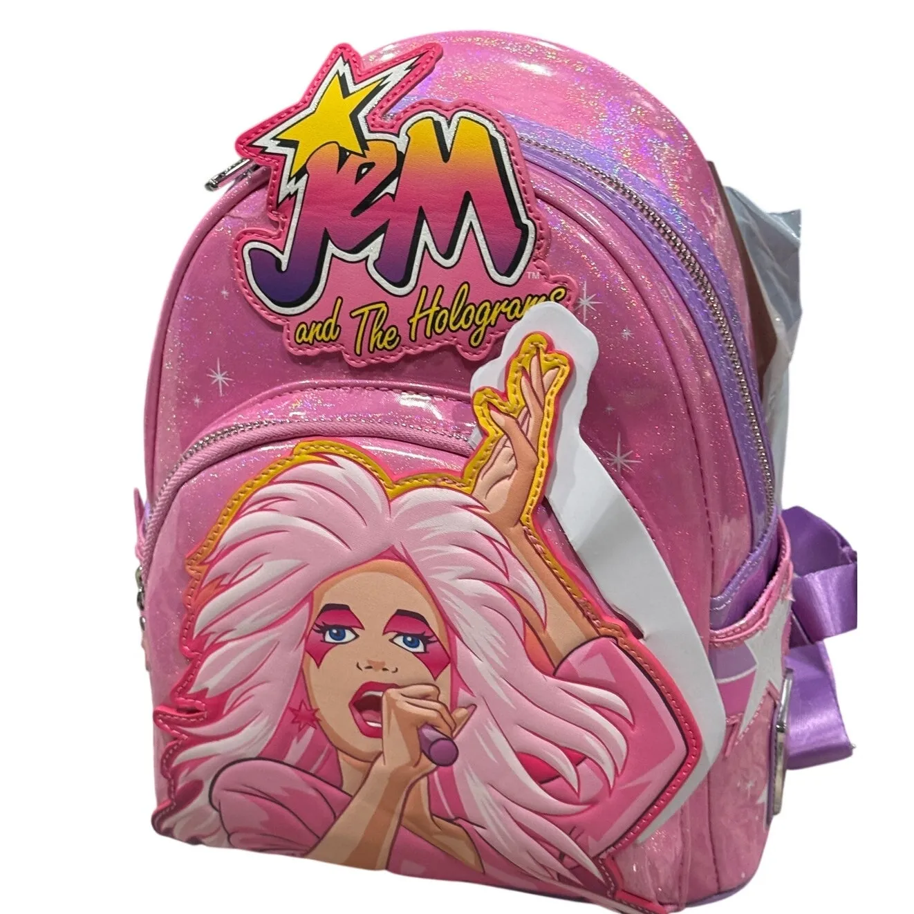 NWT Loungefly Jem & The Holograms Light Up Mini Backpack RARE Limited Edition - Image 15