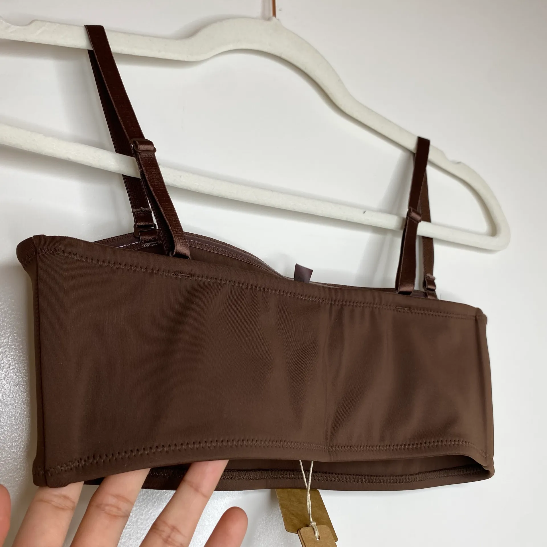 NEW!!  Shaping Swim Bandeau Bikini Top - Cocoa - Image 5