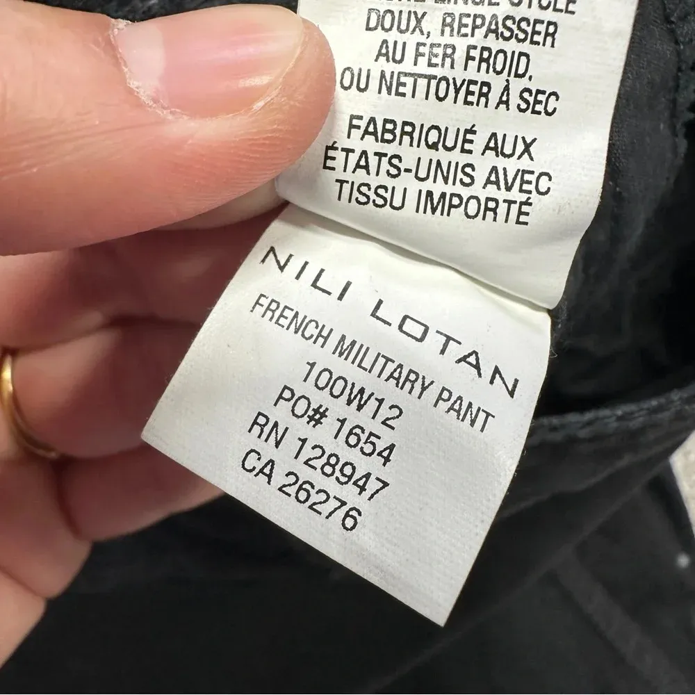 Nili Lotan Cropped French Military Pants in Carbon Black Size 2 - Image 13