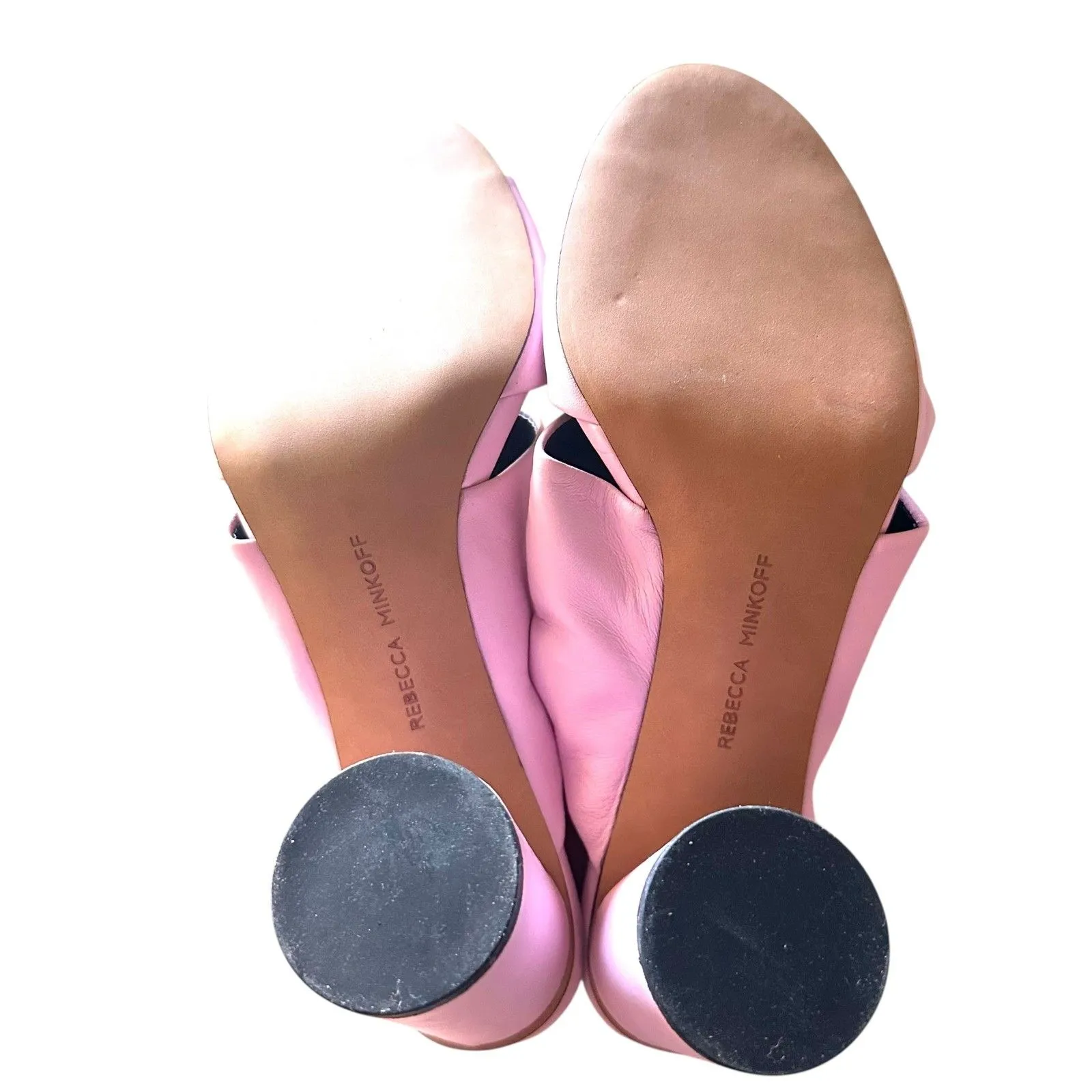 NWOT REBECCA MINKOFF Agata Leather Knot Slingback Sandals Pink Sz 9 - Image 6