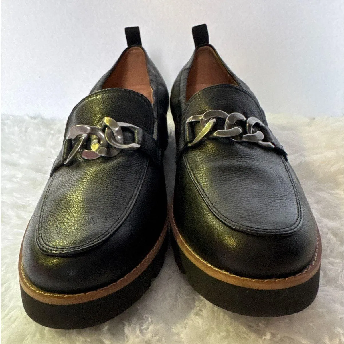 Vionic charm Cynthia lug sole slip on loafers black silver retro Y2k style 10 - Image 9