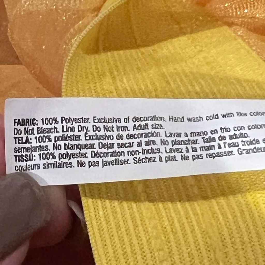 Amscam Adult One Size Yellow Tutu 10" Elastic Waist Costume‎ Ballerina - Image 6