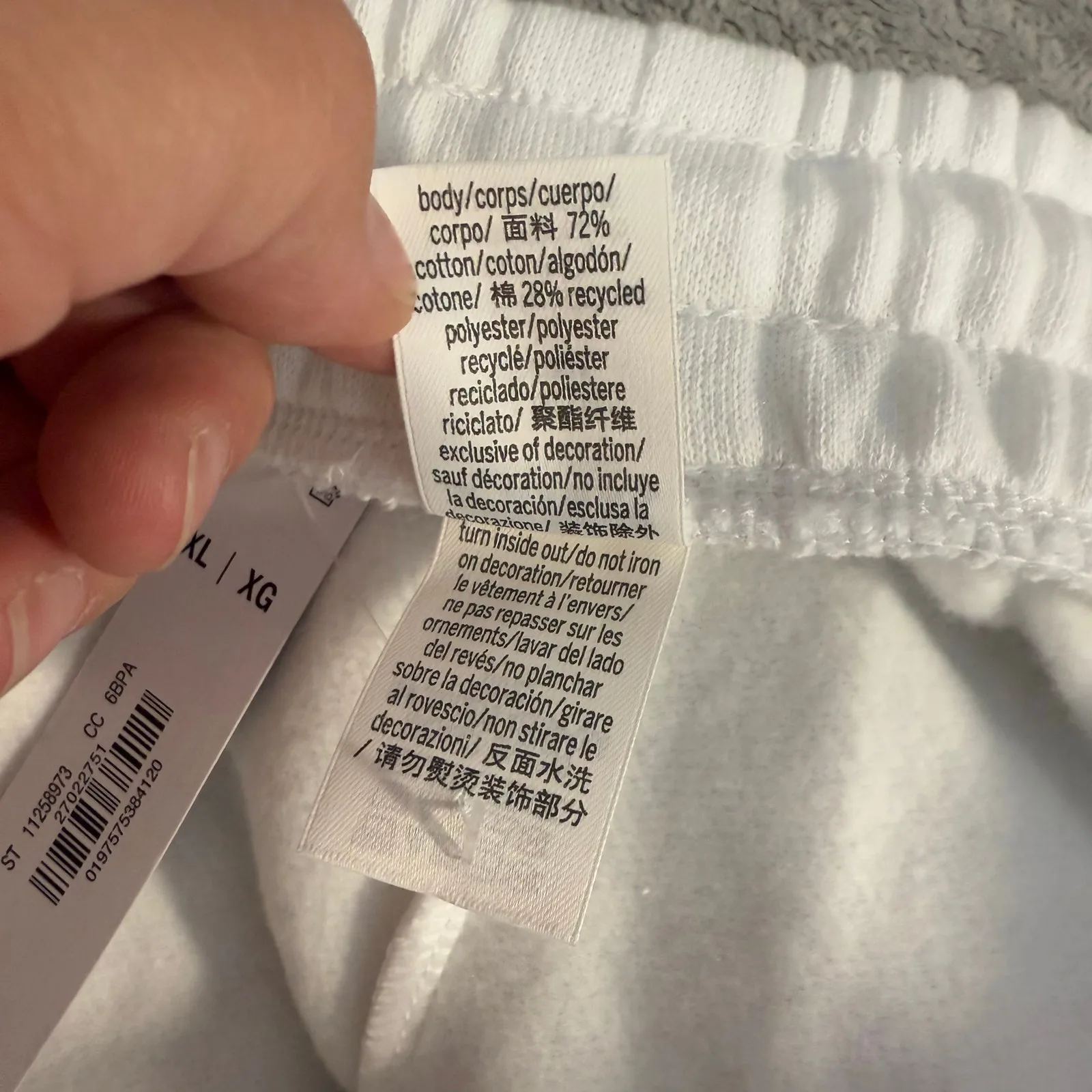 Victorias Secret Pink White Shorts Bedazzled, XL - Image 3