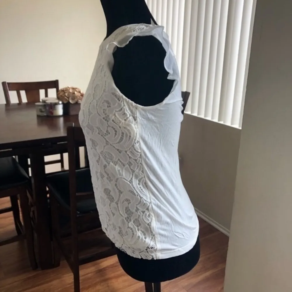 Maison Jules Womens Flutter Knit Blouse sz XXS - Image 3