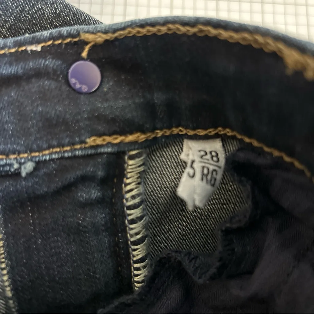 GAP Pants Women Size 28 Reg Blue Indigo Denim Jeans Straight Quiet Luxury Classy - Image 8