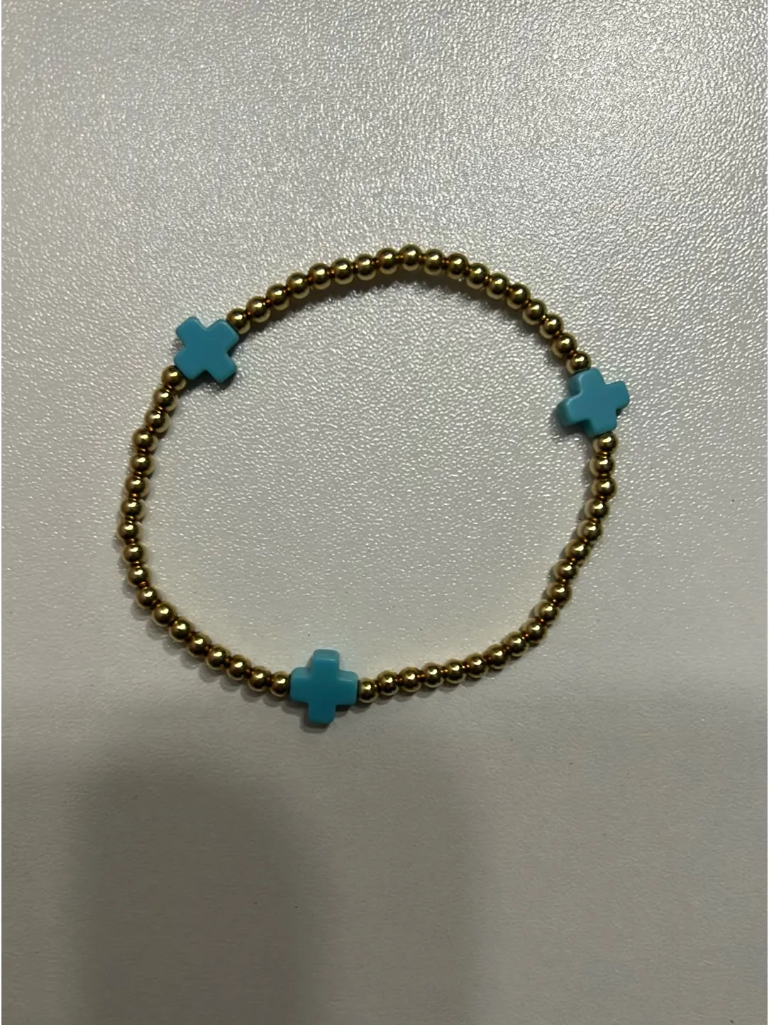ENewton Cross Bracelet Turquoise - Image 2