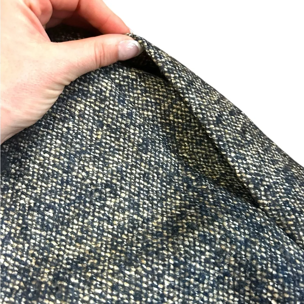 Theory Merlock Tweed Skater Mini Skirt Brown Black Size 2 Wool - Image 2