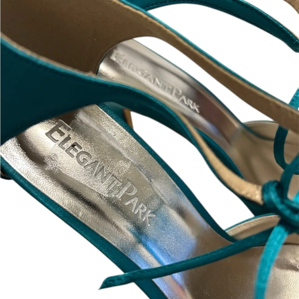 ElegantPark Teal Strappy Heels Blue Size 10 - Image 2