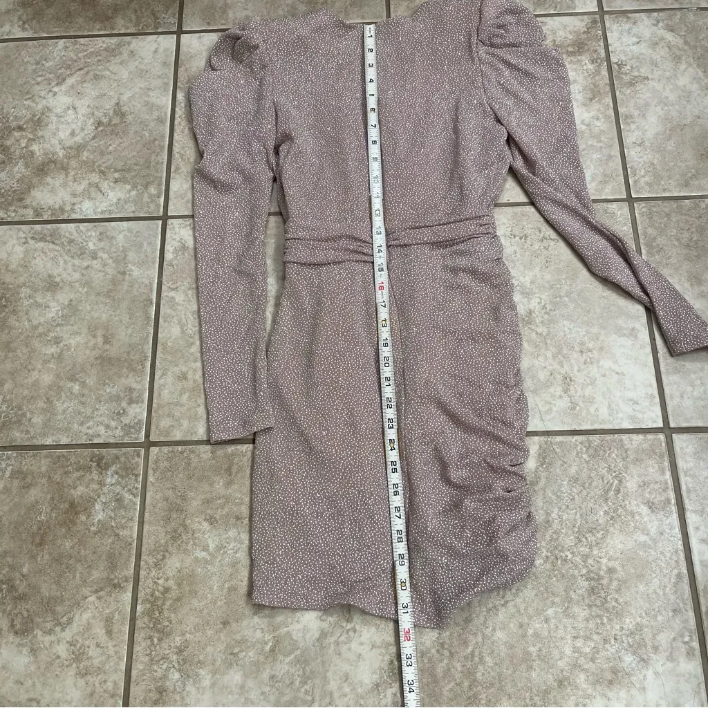 Aqua Metallic Faux Wrap Dress - Mauve Silver Size‎ 4 EUC Glitter. New Years EUC - Image 13