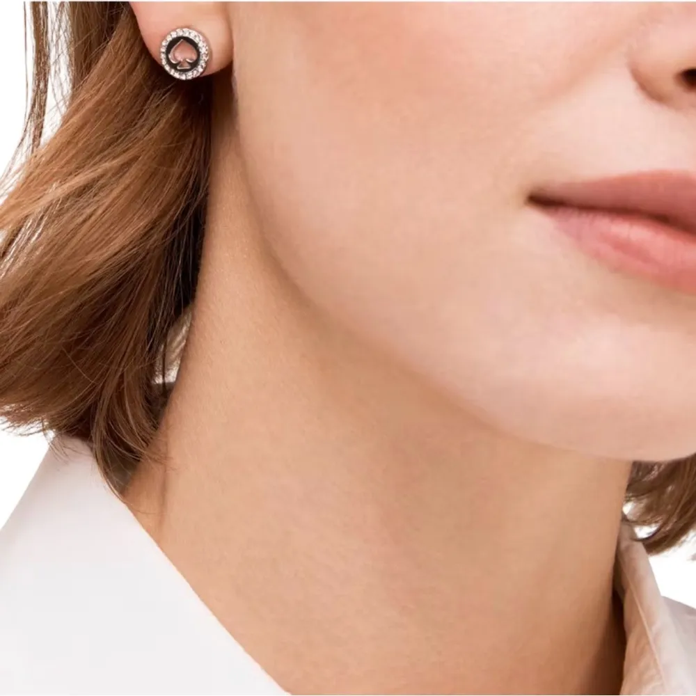 Kate Spade Silver Stud Earrings with Pearl Halo - Image 2