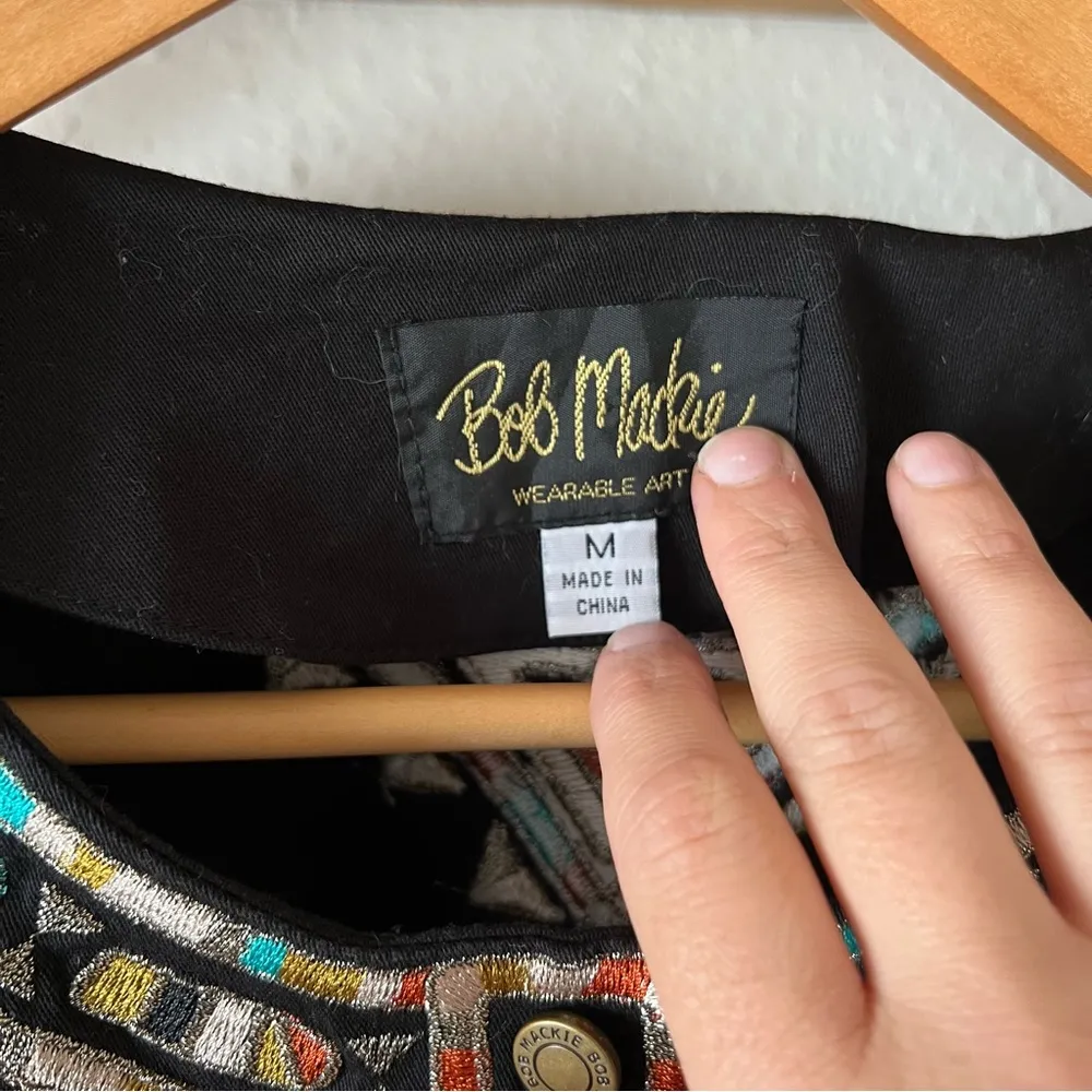 ☀️ Vintage Bob Mackie Wearable Art Dream Catcher Embroidered Jacket With Stretch - Image 8