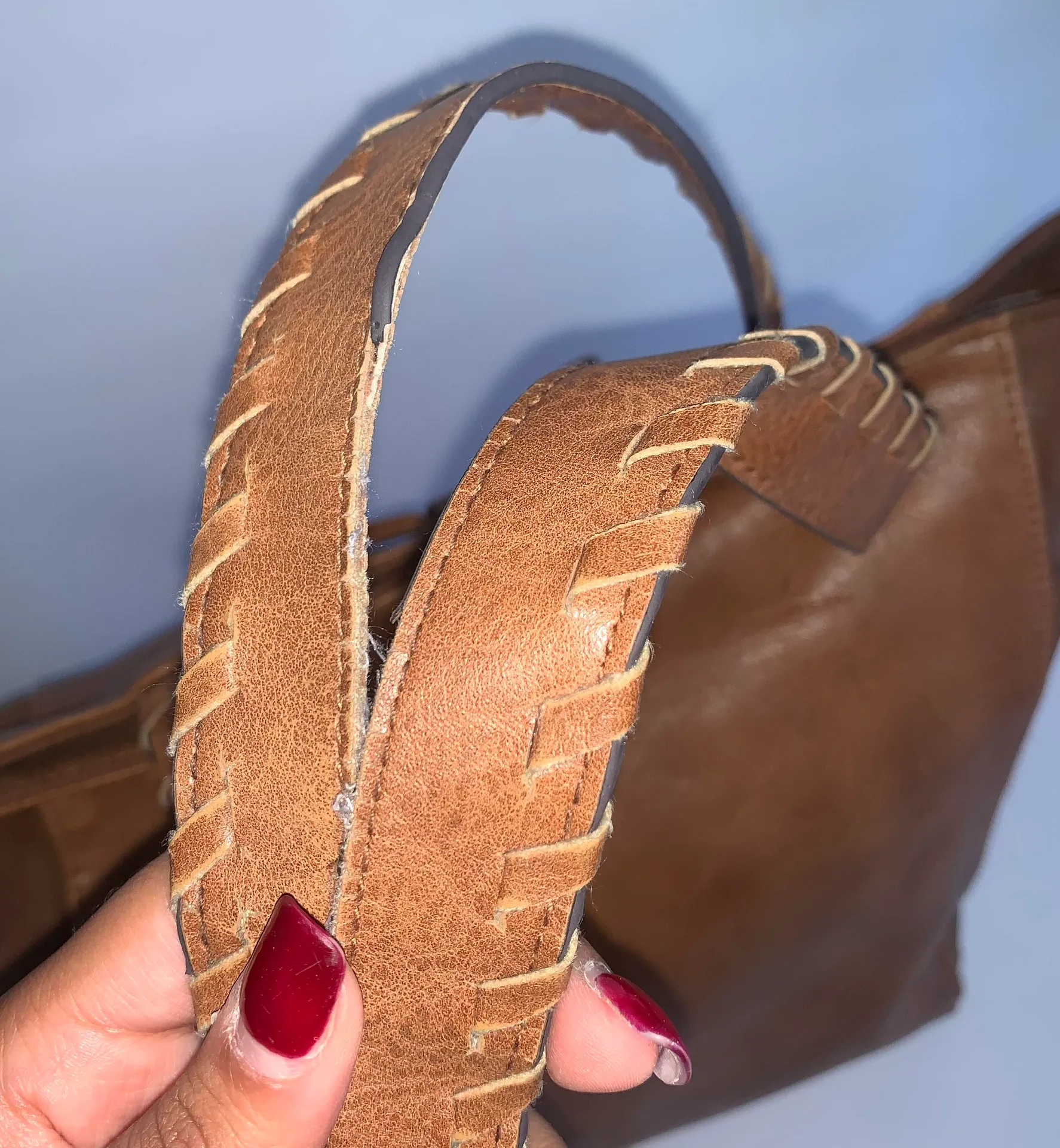 Style & Co  Brown Faux Leather Tote Bag  - Image 5
