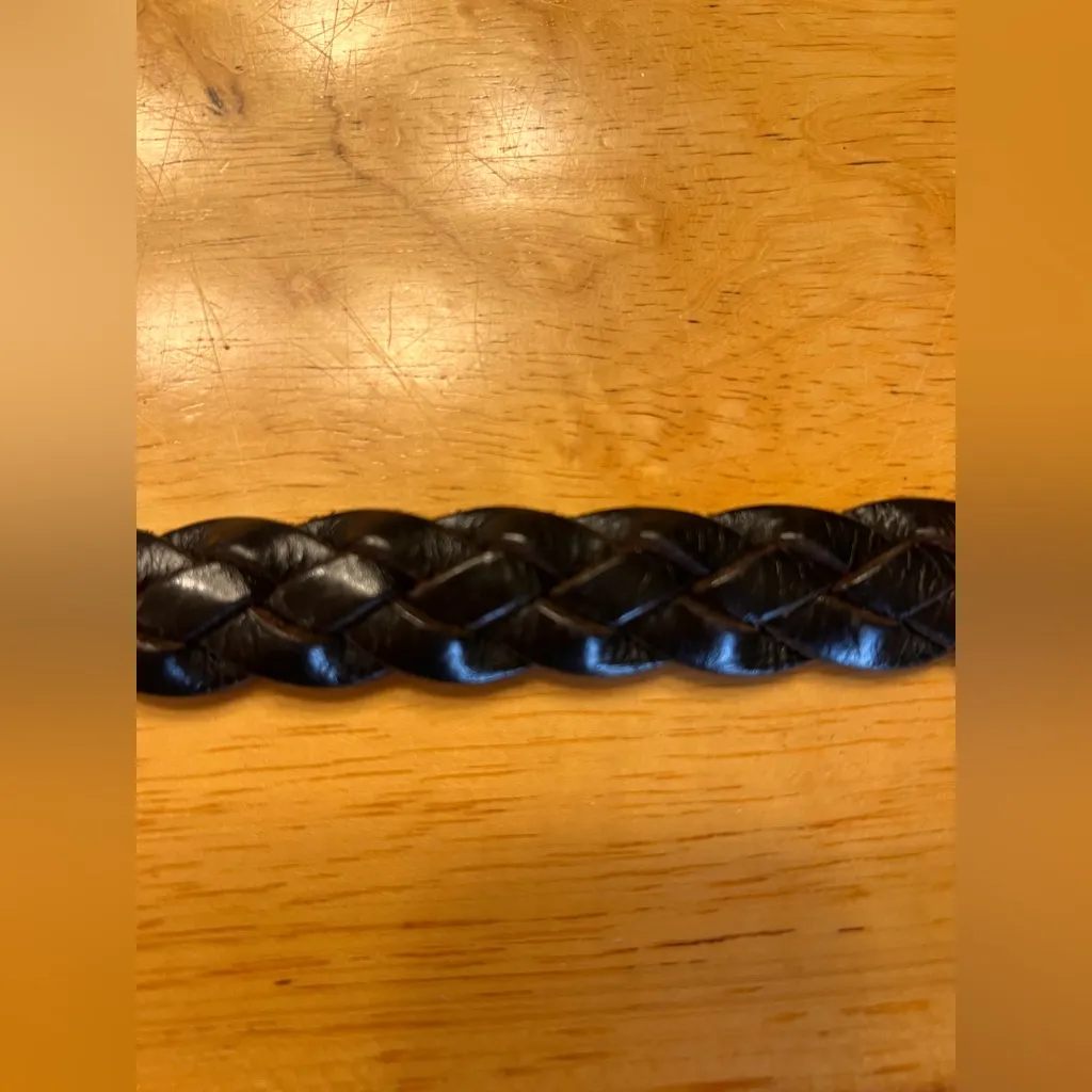 The Limited Black Braided Leather Belt vintage size M coastal cowgirl - Image 7