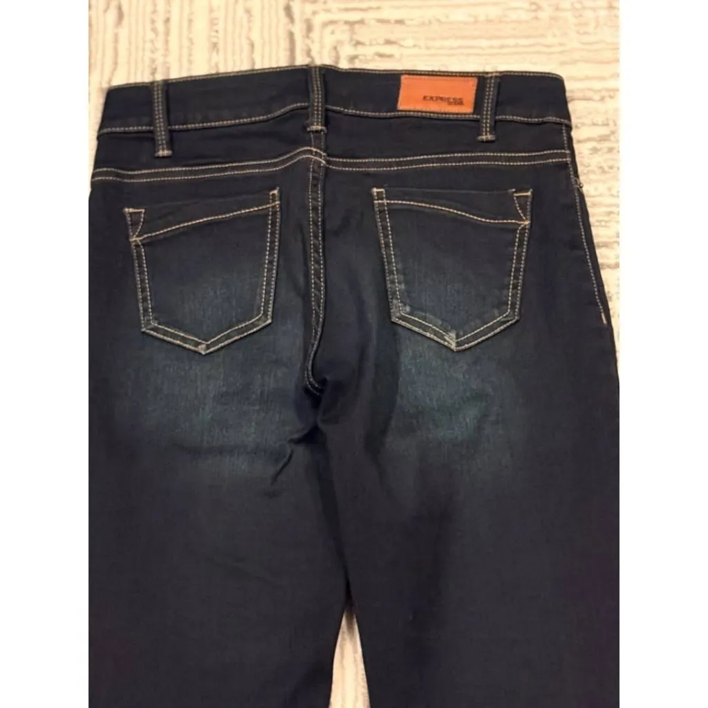 NEW Express Jeans women's size 2 Dark Blue Legging Low-Rise denim jeans MSRP $80 - Image 6