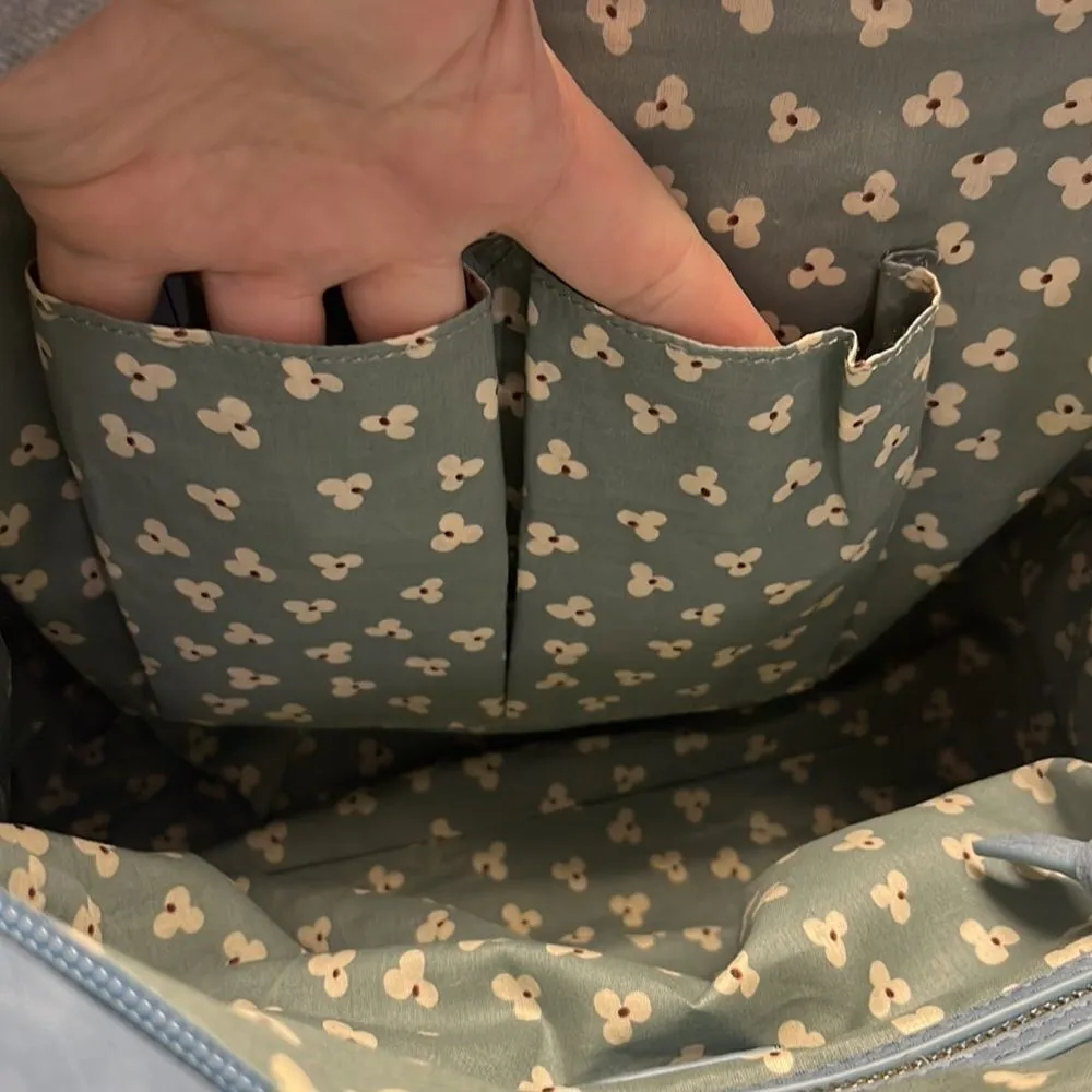 Steven by Steve Madden Blue Basketweave Shoulder Purse w/ Hanging Tassels- large - Image 11