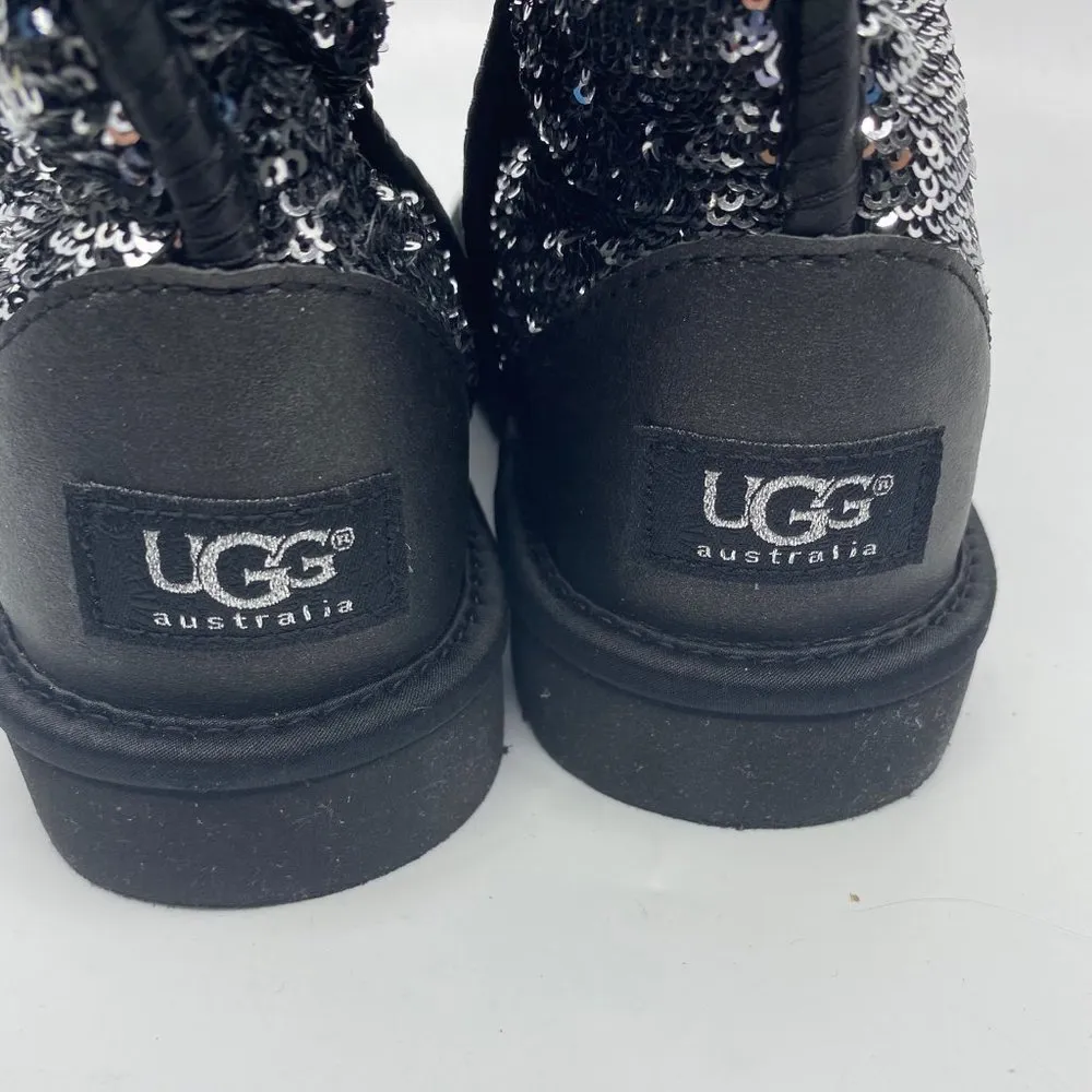 Fashion UGG Black Silver Special Boots Size: US 4 - Image 5