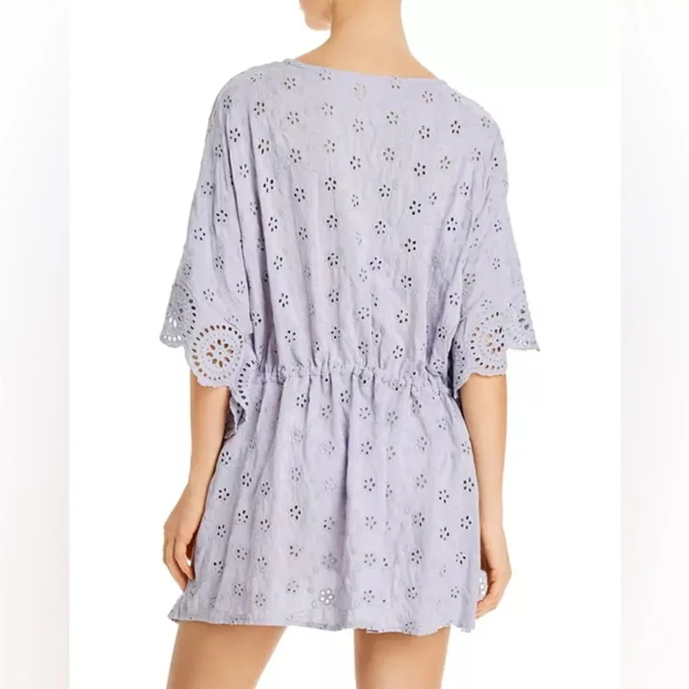 Surf GYPSY embroidered eyelet Tunic Swim Cover In White - Image 11