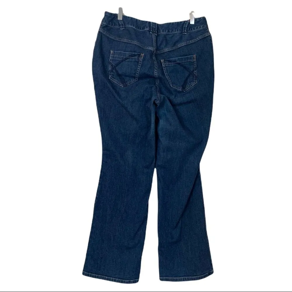 Lane Bryant Distinctly Boot Cut Mid Rise Women's Jeans Dark Wash Size 14 Plus - Image 2