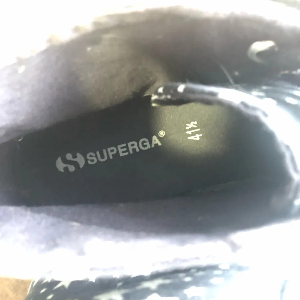 Superga Navy White Canvas Star Print Hi Tops - Image 7