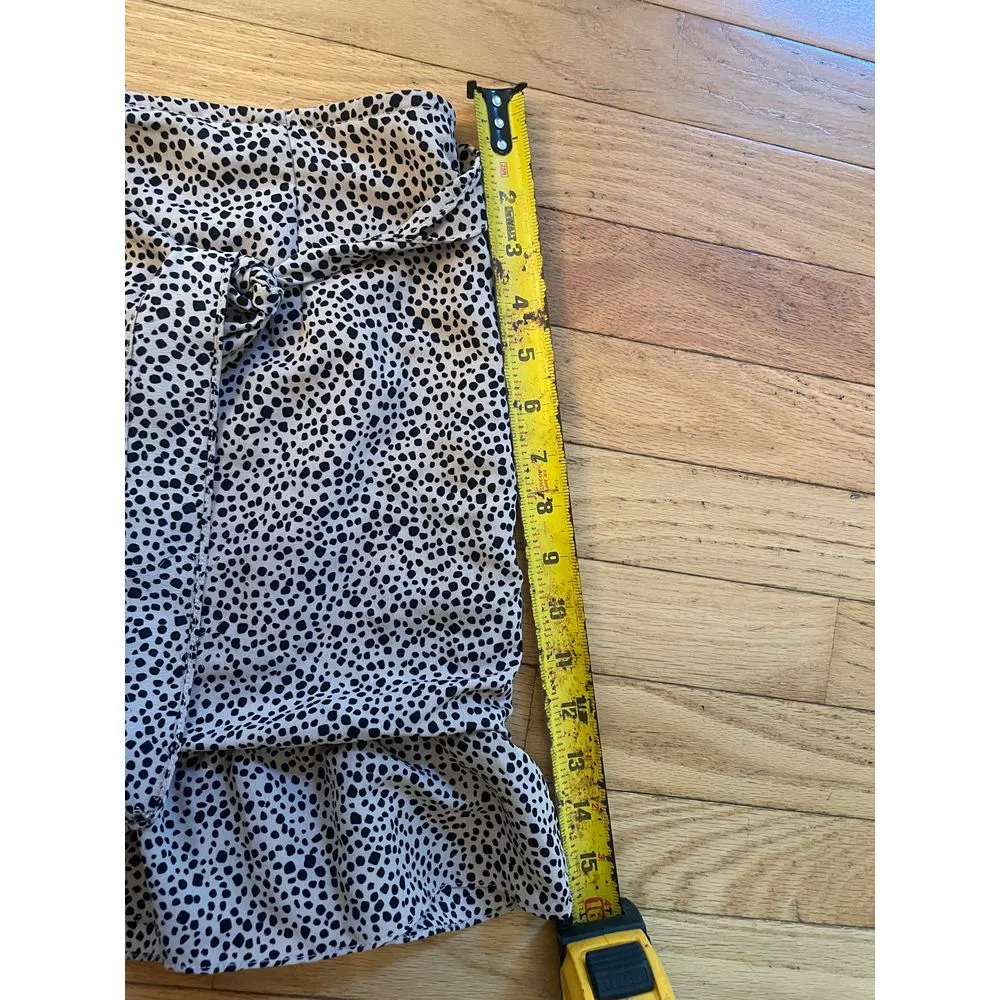 Just Quella leopard ruffle wrap‎ skirt size medium - Image 4